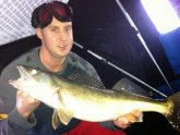 Ice fishing Lake Erie walleye